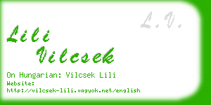 lili vilcsek business card